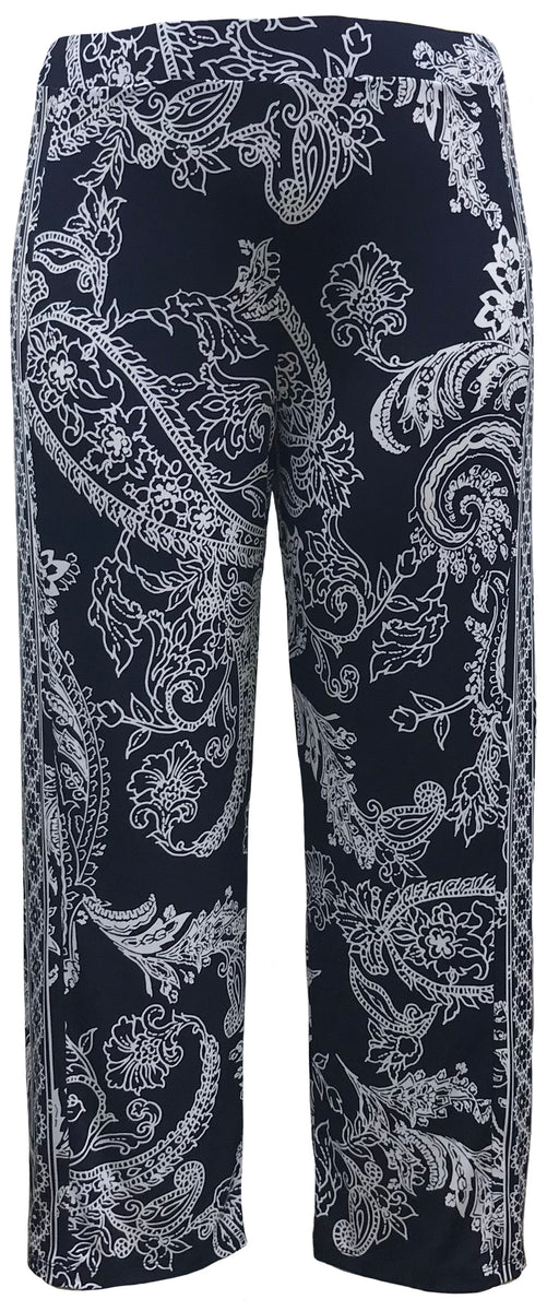上品 Print Border Paisley ITY Wide Leebe | Pants Leg パンツ