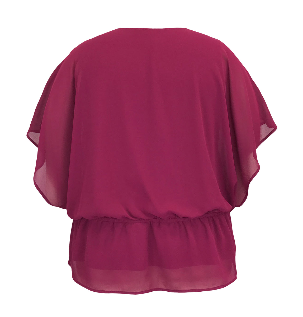ponko様 Women's Studded Elastic Waist Chiffon Poncho | Leebe