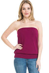 Women and Plus Size Solid Blouson Tube Top