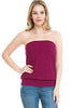 Women and Plus Size Solid Tube Top
