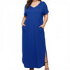 Plus Size Solid Maxi Dress