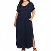 Plus Size Solid Maxi Dress