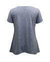 Plus Size Medallion Short Sleeve High-Low Print Top