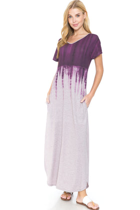 Women's Tie Dye Print Maxi Dress