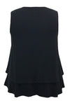 Plus Size Solid V-Neck Tier Tank
