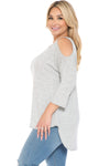 Women and Plus Size French Terry Cold Shoulder Sweatshirt