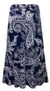 Plus Size Border Paisley A Line Maxi Skirt