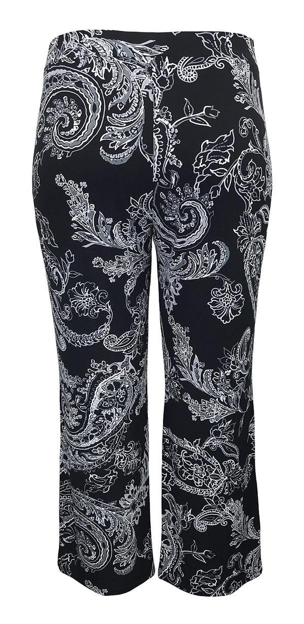 Plus Size ITY  Paisley Print Wide Leg Pants