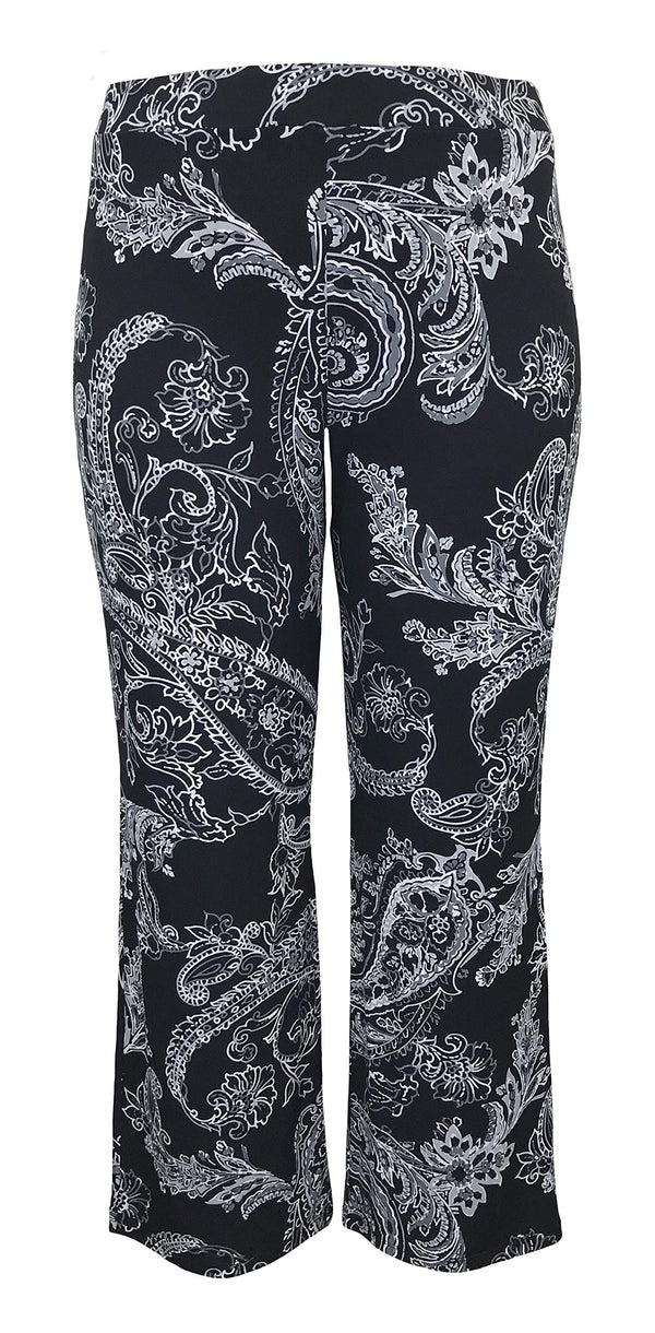 Plus Size ITY  Paisley Print Wide Leg Pants