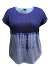 Women's Tie-Dye Crew Neck Dolman Short Sleeve Top