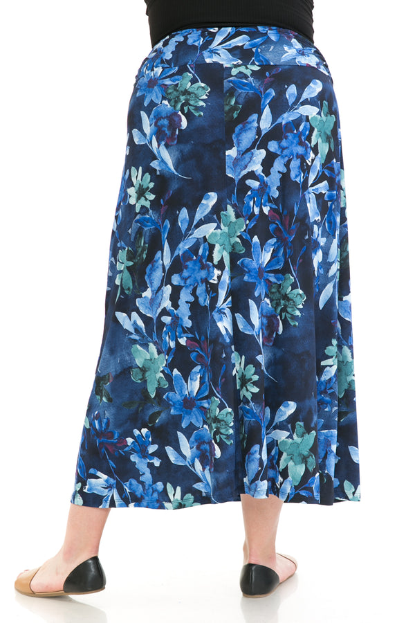 Leebe Women and Plus Floral Maxi Skirt