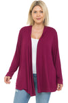 Leebe Women and Plus Long Sleeve Open Front Cardigan