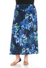 Plus Size Floral A Line Maxi Skirt