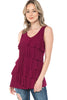 Women and Plus Size V-Neck Ruffle Tank
