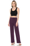 Women's Solid  ITY Knit Straight Wide Leg Pants