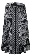 Women's Border Paisley Maxi Skirt