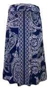 Women's Border Paisley Maxi Skirt