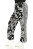 Plus Size ITY Paisley Border Print Wide Leg Pants