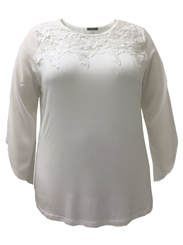 Ivory Lace Applique Top