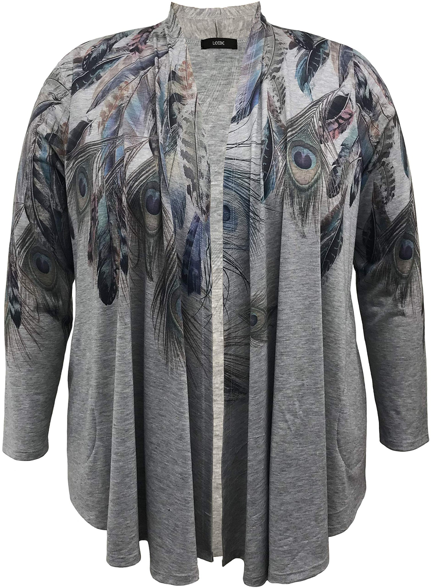 Feather print cardigan sale