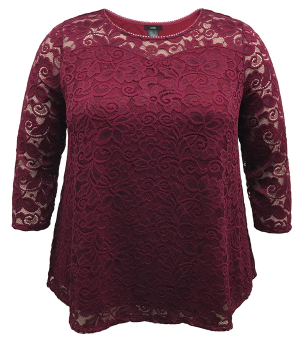 3/4 Sleeve Lace Top