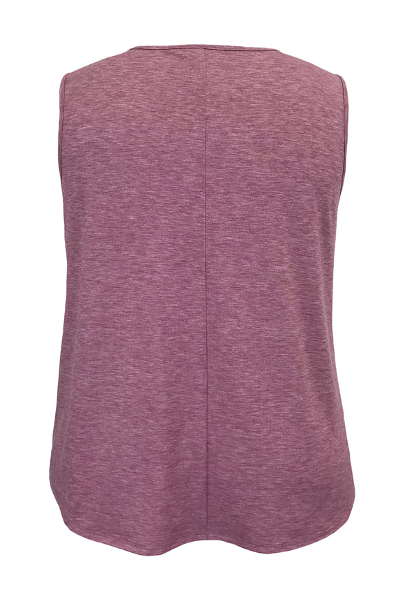 Women's Mauve Floral  Printed Tank Top