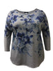 Floral 3/4 Sleeve Print Top