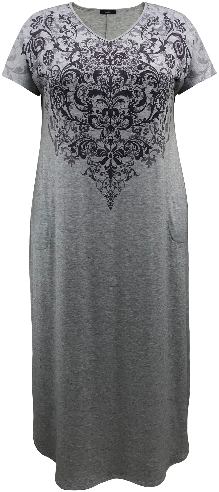 Plus Size Purple Paisley Maxi Dress