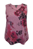 Women and Plus Size Mauve Floral  Printed Tank Top