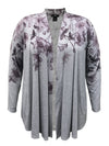 Purple Floral Print Cardigan